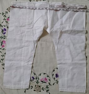 White Cotton Pajama Pants