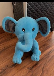 Adorable Blue Elephant Plush Toy