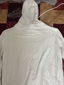 Men's White Full Zip Hoodie