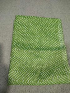 Vibrant Green Geometric Print Dress Material