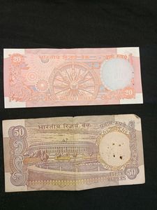 OLD INDAIN CURRENCY- 50RS OR 20RS NOTE (Set Of 2)