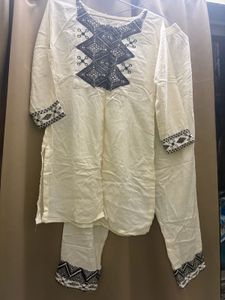 Embroidered Kurta and Pant Set