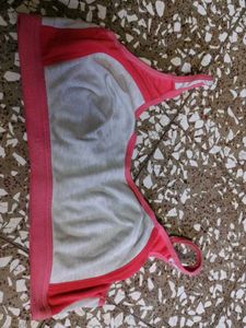 Comfy Pink & Grey Sports Bra