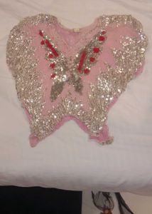 Sparkling Butterfly Sequin Blouse