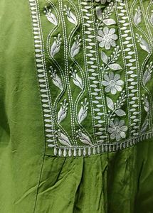 Green Short Kurta For Medium Size Women