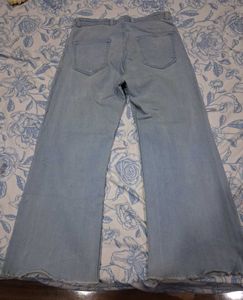 Light Wash Wide Leg Denim Jeans