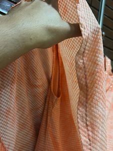 Orange Graphic Print Cold Shoulder Top two way sty