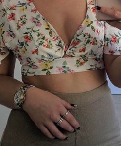 Floral Wrap Crop Top