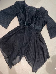 Elegant Black Sheer tops