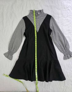 Chic Black & White Mini Dress