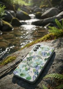 Samsung A14 Floral Phone Case with Grip