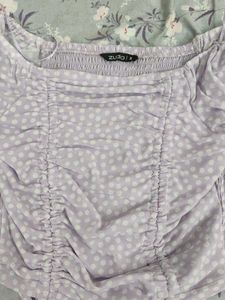 Chic Lavender Polka Dot Top