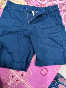 Boy's Blue Cotton Shorts