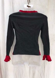 Chic Black &amp; Red Long Sleeve Top