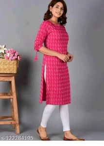 Pink Printed Kurti
