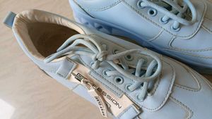 Light Blue 'Best Class' Sneakers Shoes