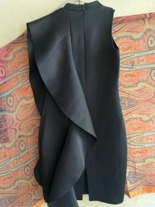 Vera Moda Asymmetric Ruffle Black Dress
