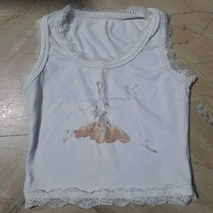 Cute Croissant Graphic Tank Top