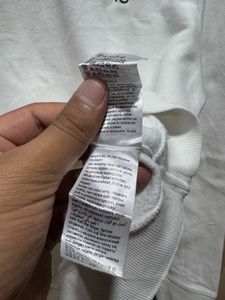 Calvin Klein Jeans White Fleeced Sweatshirt