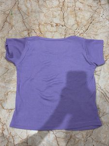 Lavender Ribbed Crop Top