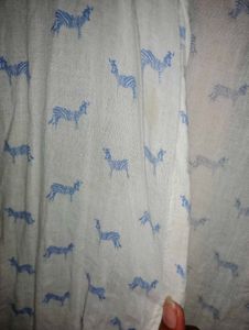 white shirt with zebra print