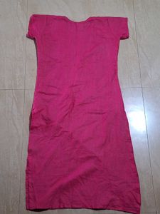 Vibrant Pink Floral Kurta