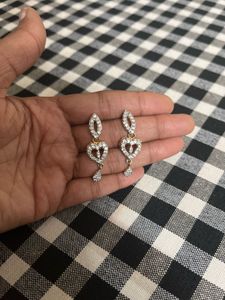 Heart-Shaped Dangle Earrings