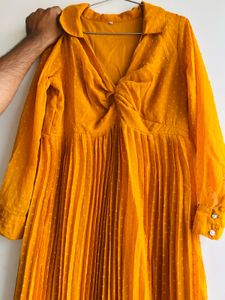 pleated dress
