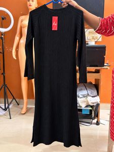 Ribbed Knit Midi Dress