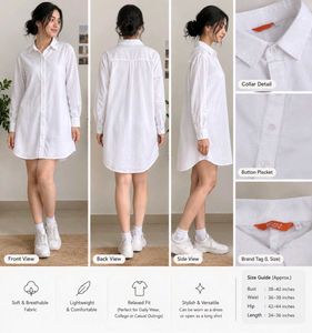 White Collared Shirt Dress