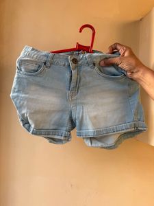 Light Wash Denim Shorts