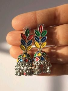 Colorful Boho Jhumka Earrings