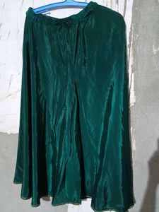 Elegant Green Silk Kurta Palazzo Set