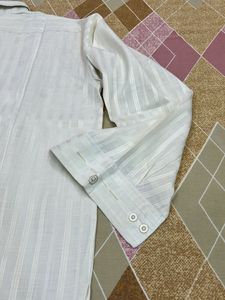 Jethalal inspired Men's Beige Embroidered Shirt