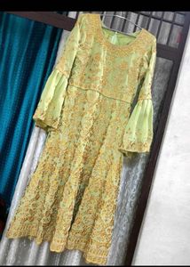 Elegant Green & Gold Ethnic Gown