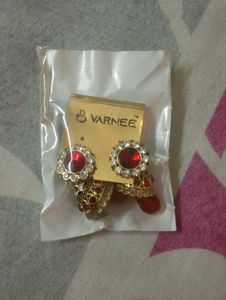 Light Weight Red Kundan Jhumki