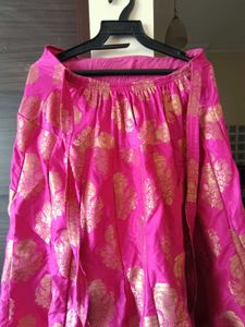 Pink &amp; Gold Ethnic Skirt