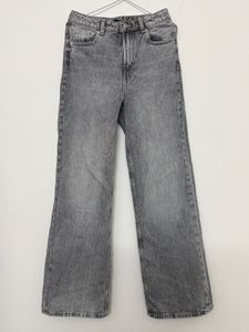 Women's Grey Wide Leg Jeans