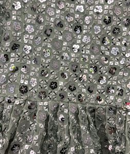 Sparkling short Kurta wd flare plaza n duptta