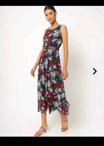 Chic Floral Print Midi Dress