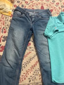Women's Jeans and Polo t Shirt Set