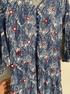 Blue Printed Kurta