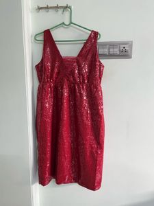 Sparkling Red Sequin Dress