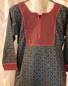 Brand new designer Black kurti With Sequins.
