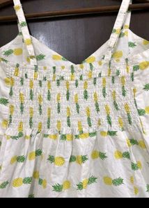 beautiful pineapple print dress cotton