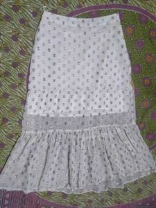 Sparkling White Ethnic Skirt