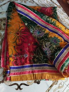 Vibrant Bandhani Saree