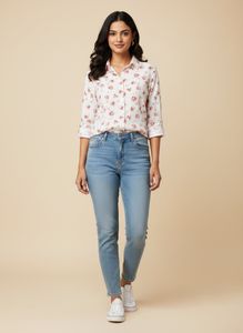 Floral Print Button-Up Shirt