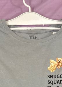 max over sized Cute Teddy Bear Graphic T-Shirt