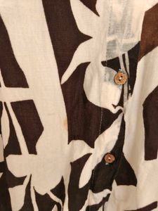 Stylish Brown &amp; White Floral Print Blouse